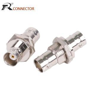 10 개/몫 듀얼 BNC 잭 소켓 나사 패널 마운트 암-BNC 암 섀시 어댑터 동축 커넥터