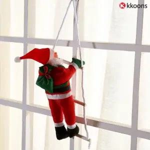 품질포장 크리스마스벽장식 소품 담넘는 사다리 산타 인형장식 벽꾸미기 가랜드 대형 야외 크리스마스 산타