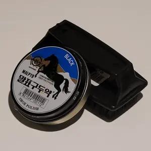 [퍼니메이커]말표 구두약 솔세트(검정) 구두솔 말표구두약 신발 구두