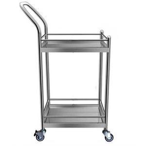 2단 스테인리스 대차 구루마 실험실 카트 수레 45x45x85cm