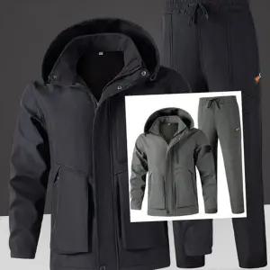 남성 기모 등산 바지 야외 방수 방풍 남성 방한 작업복 트레이닝복 아웃도어 활동복 낚시복 아우터 등산복