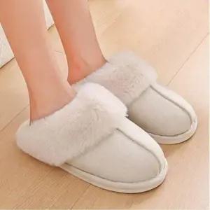 촉감이 퍼 데일리 부드러운 슬리퍼 보온 겨울 신발 실 신발 안감퍼 슬리퍼 겨울 실내화