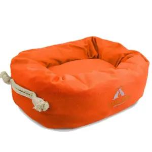 트윙클 코지 캔버스 베드 오렌지 L 애견 양면방석