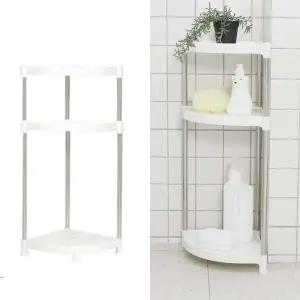 고품질 욕실 정리 선반 세제 샴푸통 3단 샤워 부스 코너장 (WFFWJI6)