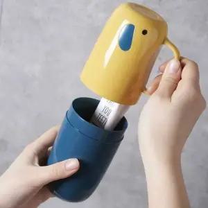 고품질 어린이 유치원 어린이 집 휴대 용 양치컵 칫솔 통 (WFFWMWW)