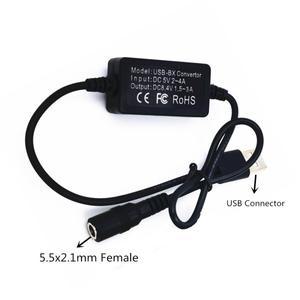 5.5x2.1mm 암 DC 5V 2A 드라이브 USB 케이블 캐논 니콘 파나소닉 커플러용 전압 향상
