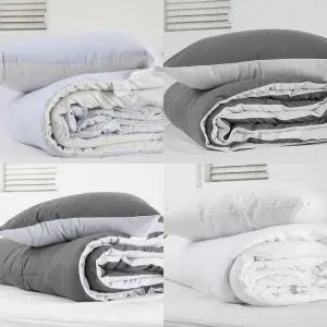 양면 사계절 차렵이불 단품 세트 베개커버 리버시블 퀸사이즈 Q 따뜻한 먼지없는 포근한 고밀도 베개세트