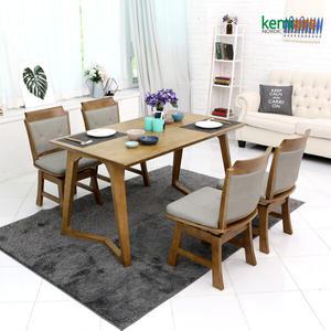 케미에르 아르곤 4인 회전의자 원목식탁SET(의자형) KHD-440
