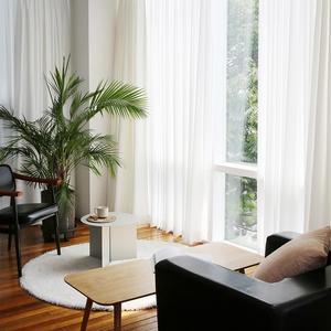 윈도우드레스 차르르 화이트 쉬폰커튼 세로기장 271 300cm