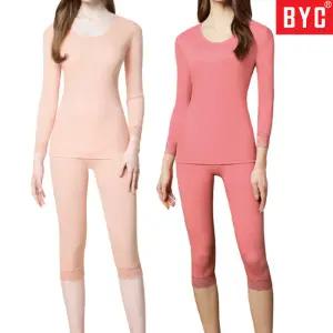 60수 고급 얇은 양면내의 간절기  7부여상하(비엔나)  여성내복