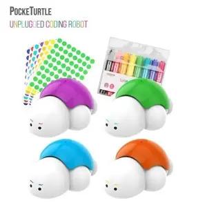 포켓터틀 로봇 스타트 키트(마커+스티커+7종 카드 포함) 언플러그드 교육용 코딩로봇