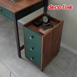 데코라인 코넬 퓨어 이동식 3단 서랍장 DDW049C (착불)