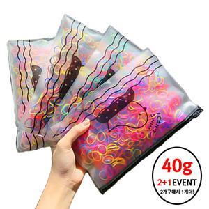 유아 아동 TPU밴드 컬러 고무줄 머리끈 40g 이쁜 파우치 실속포장