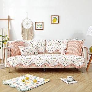 [러빙랩]쟈드 쁘띠 순면 쇼파패드 논슬립 패드 3인용 소파 90x180cm