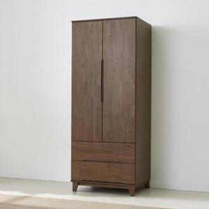 [아트박스]/아름이와다움이 누트월넛 고무나무원목 2서랍옷장