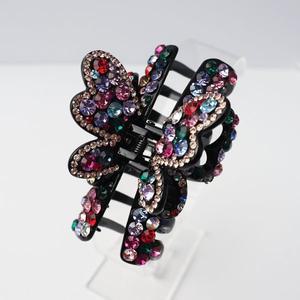 [장미공주] 여성 큐빅 보석 나비 올림머리 집게핀 머리핀 헤어핀