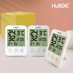 휴비딕 HT-7 디지털 시계 온습도계 온/습도 측정기 아이콘표시 식물 화분 신생아