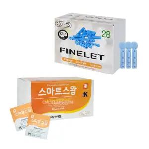 28g 란셋 200p + 알콜솜 100p/압출침 알콜스왑 사혈침