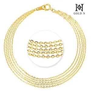 [골드앤] 18K 베이직 다섯줄 팔찌 YG