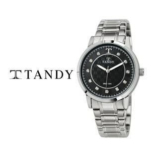 [기타][TANDY] 탠디 시그니쳐 럭셔리 메탈 (오스트리아 스톤 식입) T-3914 블랙 남자 손목시계