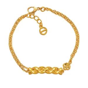 [한국금다이아몬드] 여자 순금 팔찌 체인 워크 꽃 24K 7.5g 18K장식