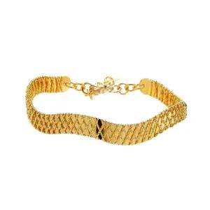 [한국금다이아몬드] 순금 팔찌 뱅글 X 밴드 웨이브 24K 11.25g 18K장식