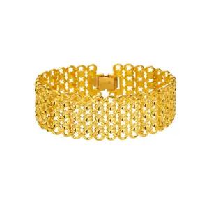 [한국금다이아몬드] 여자 순금 팔찌 클로버 리스틀릿 24K 37.5g 18K장식