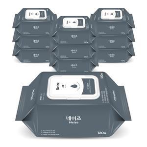 네이즈 그랑 유아물티슈 120매(캡)x10팩