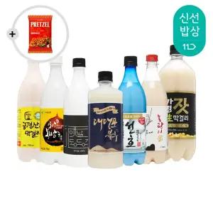 [품질보장] 술마켓 실속막걸리세트_금정산성,대대포,호랑이,정고집동동주,선호,알밤,가평잣+프리첼