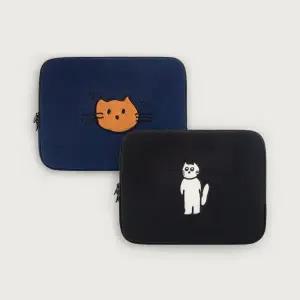 자수 노트북파우치 어쩌다 고양이  아이패드 13 15