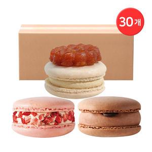 CJ프레시웨이  수제마카롱 혼합구성 총 30개 / 약과 10 + 초코 10 + 딸기 10