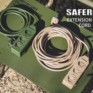 세이퍼 3구 연장선 9m 캠핑 멀티탭 밀리터리 감성 연장선 릴선 리드선 전기선