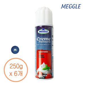 메글레 CRME 스프레이 식물성 휘핑크림 250g x 6개