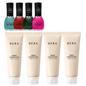 네일컬러 구매시 헤라 크리미 클렌징 폼 50g 4개 증정 / 헤라 리프레싱 클렌징 폼 50g 4개 증정 ##