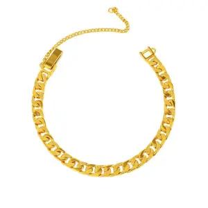 갤러리아 순금 팔찌 24K 여자 남자 면 콤비 체인 18.75g