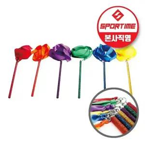 스포타임 레인보우리본 기본 디럭스 (6개 1세트) 리듬체조 표현수업 체육교구