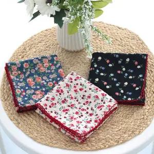 3장 개별 선물 포장 쁘띠플라워 핀코트 손수건/스카프