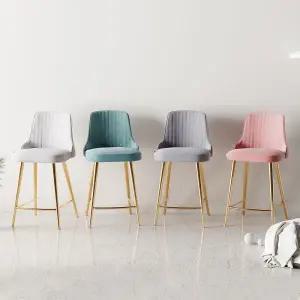 아트박스/가구느낌 시엘벨벳골드바체어 아일랜드식탁 홈바의자