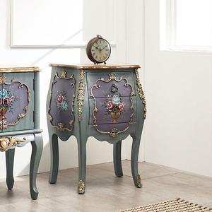 [기타]비올렛 엔틱 원목 2단 협탁