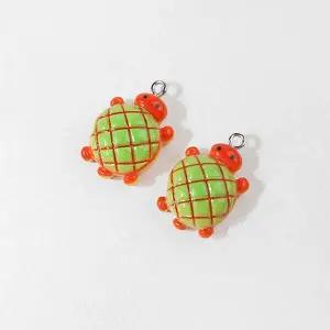 비즈아이 [6792-03]아크릴펜던트 메론빵거북이 16x22mm ,1개