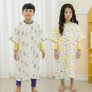 꾸미 반팔 면누비 아동수면조끼 유아수면조끼