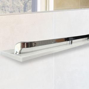화이트 인조대리석 욕실 일자선반 화장실 가이드 선반 (WF694C2)