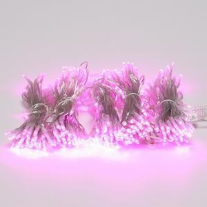 태즈컴퍼니 LED 트리구 300구 연결형 5줄 투명선 핑크색등 정류기별도 크리스마스트리 전구 트리등