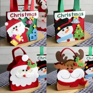 귀여운 크리스마스 입체펠트 선물 주머니 가방 성탄절 파티 인테리어 소품 어린이집 학원 유치원