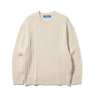 [롯데백화점]유씨엘에이 남여공용 라운드넥 꽈배기 케이블 니트 ( UA9LK10 )