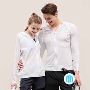 베이직엘르 남녀공용 루즈핏 집업 래쉬가드 화이트 BEM-X918H