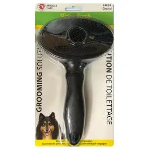 미라클케어 슬리커 애견 하드 브러쉬 엉킨털 애견브러시 라지