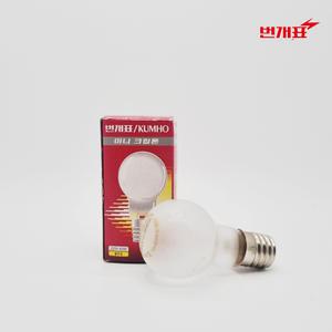 번개표 미니 크립톤 전구 60w E17 백열전구 불투명