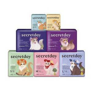 시크릿데이 순면감촉 러브 생리대 전라인 균일가