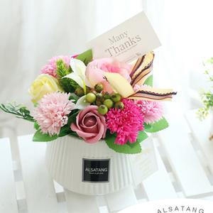 카네이션 비누꽃 화분 대형 어버이날 선물 꽃장식